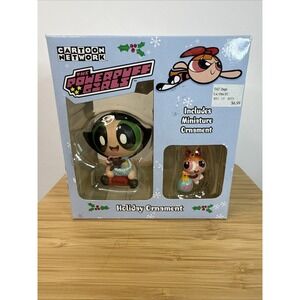 The Powerpuff Girls Christmas Holiday Ornaments With Box‎ Set Of 2 Enseco VTG